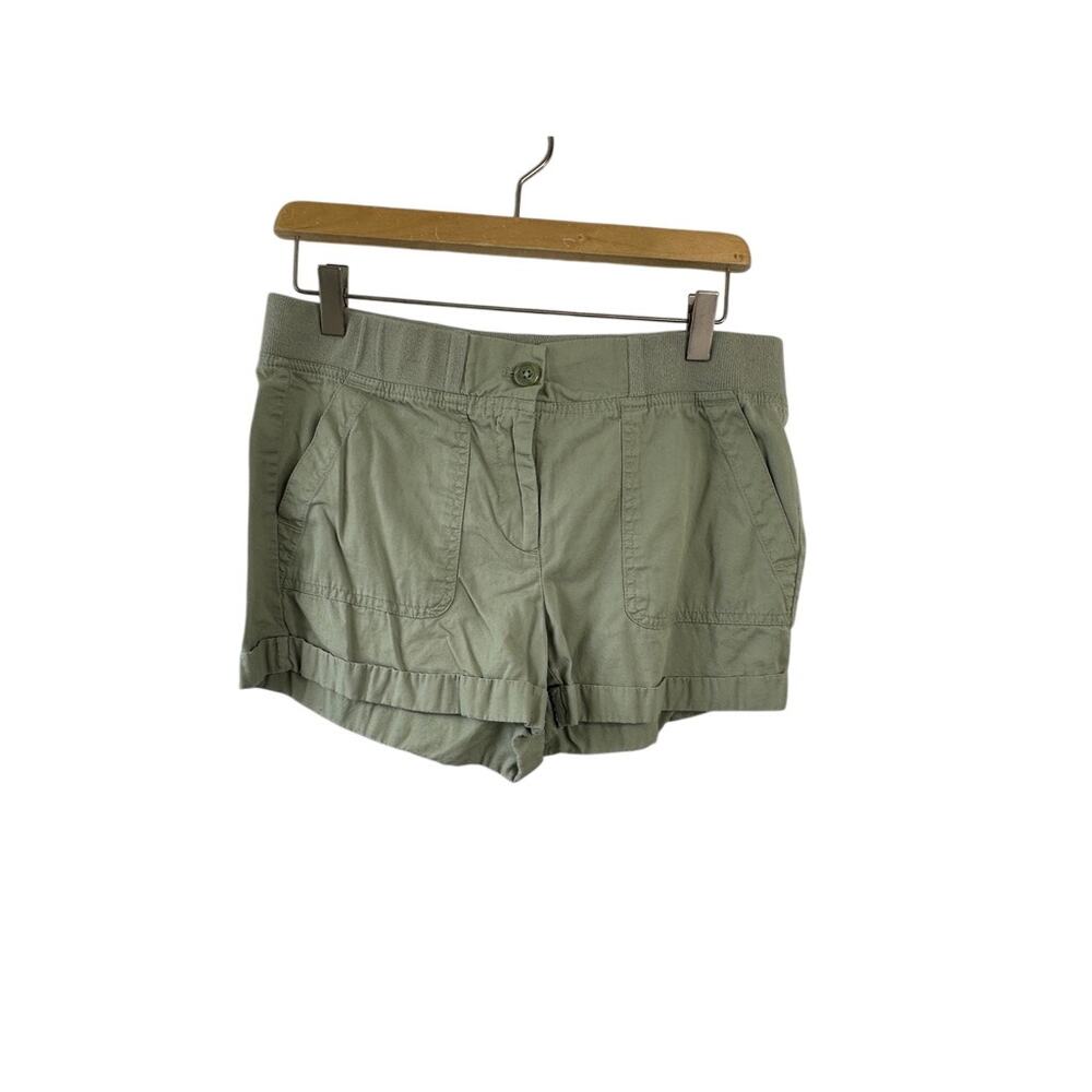 LOFT Light Green Cuffed 3" Cotton Shorts Women's Size 4